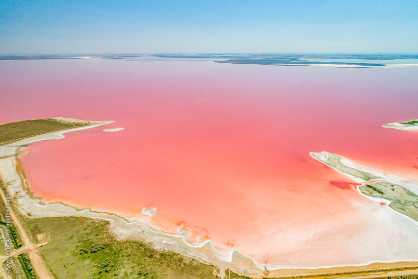 Розовое озеро в Ивановке